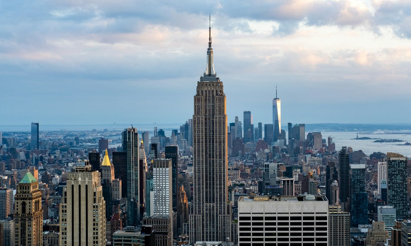 Midtown Manhattan com o Empire State Building, vista do Top of the Rock